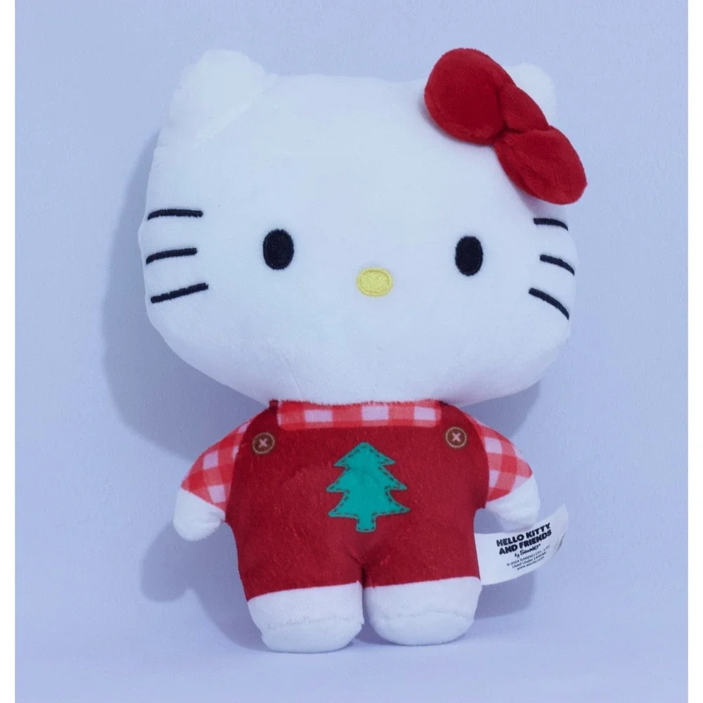 Hello Kitty and Friends Holiday Christmas Tree Overalls‎ Plush Cat Stuffed 8